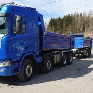 Scania R650 8x4 tippbil m/ Istrail boggihenger